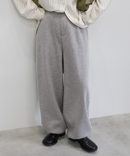select MOCA（セレクトモカ）の「ソフトタッチスウェットルーズパンツ（スウェットパンツ・レディース・グレー/チャコールグレー・FREE）」の2枚目の写真