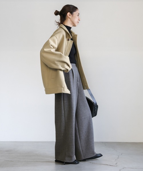 select MOCA（セレクトモカ）の「ソフトタッチスウェットルーズパンツ（スウェットパンツ・レディース・グレー/チャコールグレー・FREE）」の20枚目の写真