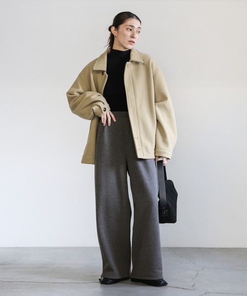 select MOCA（セレクトモカ）の「ソフトタッチスウェットルーズパンツ（スウェットパンツ・レディース・グレー/チャコールグレー・FREE）」の18枚目の写真