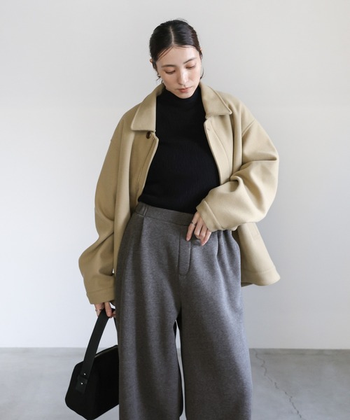 select MOCA（セレクトモカ）の「ソフトタッチスウェットルーズパンツ（スウェットパンツ・レディース・グレー/チャコールグレー・FREE）」の22枚目の写真