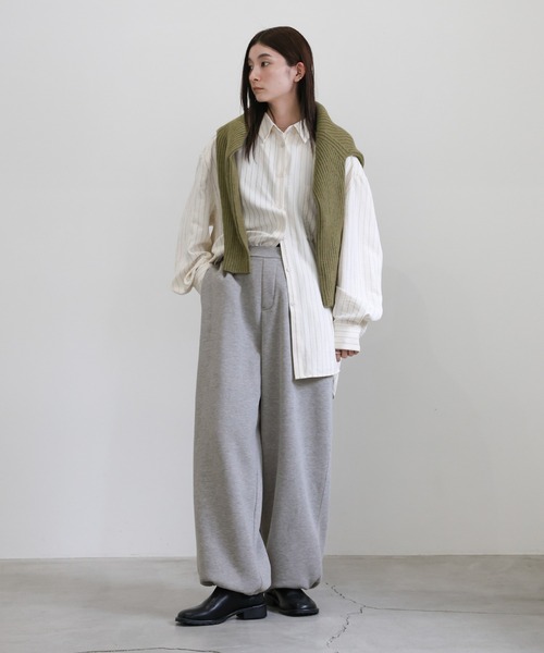 select MOCA（セレクトモカ）の「ソフトタッチスウェットルーズパンツ（スウェットパンツ・レディース・グレー/チャコールグレー・FREE）」の3枚目の写真