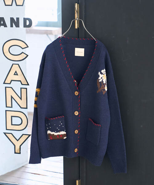 セール】カントリー ジャガードニットカーディガン（カーディガン