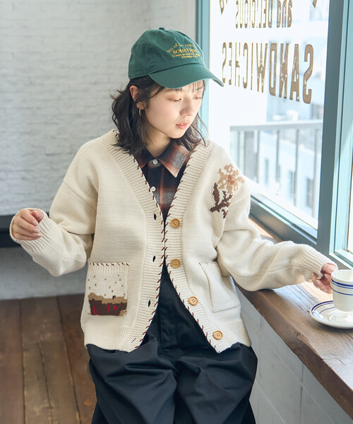 セール】カントリー ジャガードニットカーディガン（カーディガン