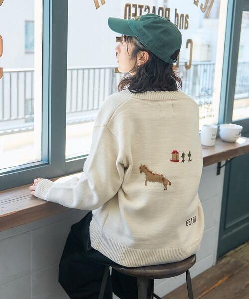 セール】カントリー ジャガードニットカーディガン（カーディガン