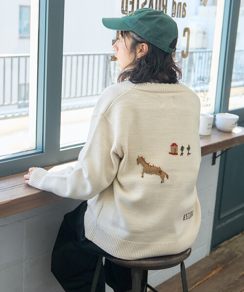 セール】カントリー ジャガードニットカーディガン（カーディガン