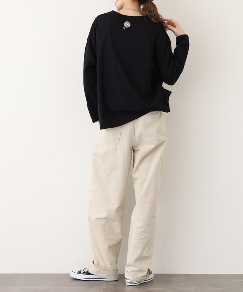 BARNDOOR（バーンドア）の「20天竺線フリルドルマンロンT 長袖（Tシャツ/カットソー・レディース・杢グレー/アイボリー/ブラック・FREE）」の18枚目の写真