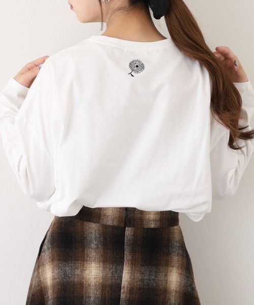 BARNDOOR（バーンドア）の「20天竺線フリルドルマンロンT 長袖（Tシャツ/カットソー・レディース・杢グレー/アイボリー/ブラック・FREE）」の7枚目の写真