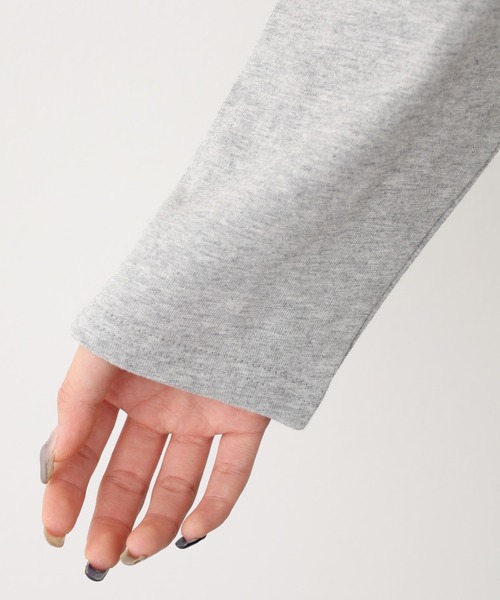 BARNDOOR（バーンドア）の「20天竺線フリルドルマンロンT 長袖（Tシャツ/カットソー・レディース・杢グレー/アイボリー/ブラック・FREE）」の10枚目の写真