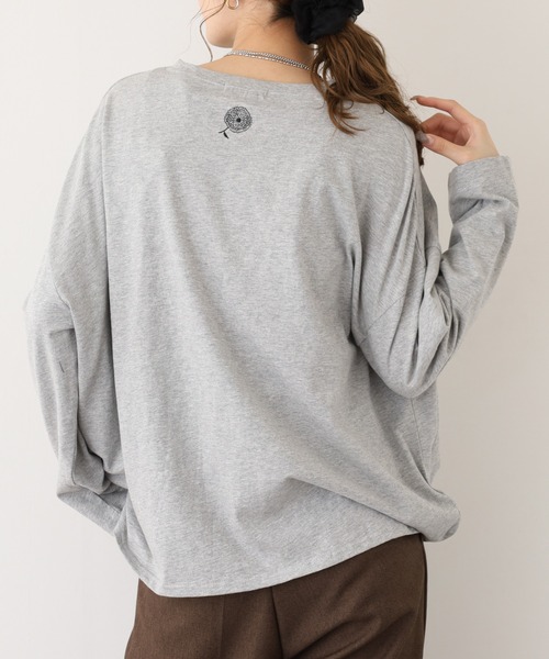 BARNDOOR（バーンドア）の「20天竺線フリルドルマンロンT 長袖（Tシャツ/カットソー・レディース・杢グレー/アイボリー/ブラック・FREE）」の22枚目の写真