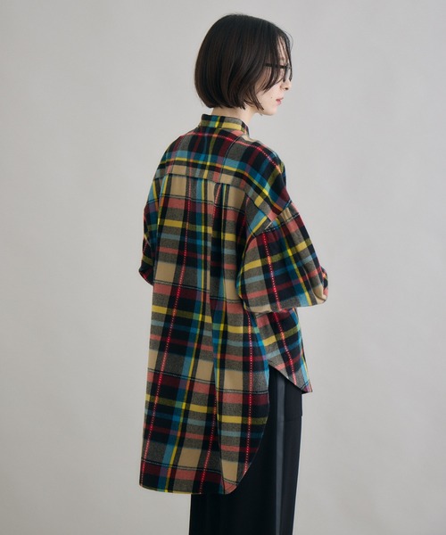 Paradise Picnic（パラダイスピクニック）の「TRANOI. フランネルチェックシャツ（シャツ/ブラウス・レディース・ブラック/パープル/ブラウン・FREE）」の16枚目の写真