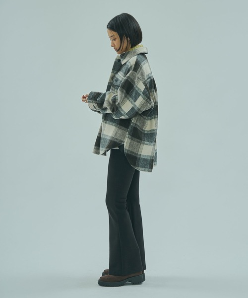 ROSE BUD(ローズバッド)の「SHAGGY CHECK SHIRT(シャツ/ブラウス・レディース・ライトピンク/ブラック/グレー・ONE SIZE)」の10枚目の写真