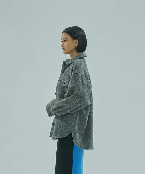 ROSE BUD(ローズバッド)の「SHAGGY CHECK SHIRT(シャツ/ブラウス・レディース・ライトピンク/ブラック/グレー・ONE SIZE)」の13枚目の写真