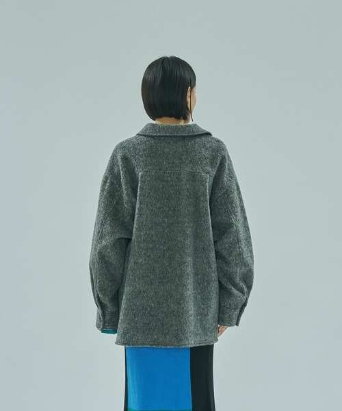 ROSE BUD(ローズバッド)の「SHAGGY CHECK SHIRT(シャツ/ブラウス・レディース・ライトピンク/ブラック/グレー・ONE SIZE)」の14枚目の写真