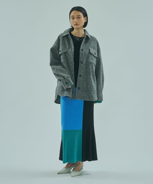 ROSE BUD(ローズバッド)の「SHAGGY CHECK SHIRT(シャツ/ブラウス・レディース・ライトピンク/ブラック/グレー・ONE SIZE)」の15枚目の写真