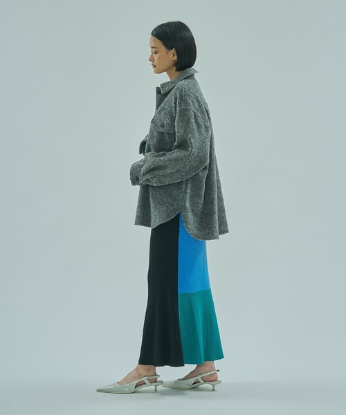 ROSE BUD(ローズバッド)の「SHAGGY CHECK SHIRT(シャツ/ブラウス・レディース・ライトピンク/ブラック/グレー・ONE SIZE)」の16枚目の写真
