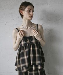 GARAGE OF GOOD CLOTHING | 【日本製】オンブレチェックVネックキャミソール(ベスト)