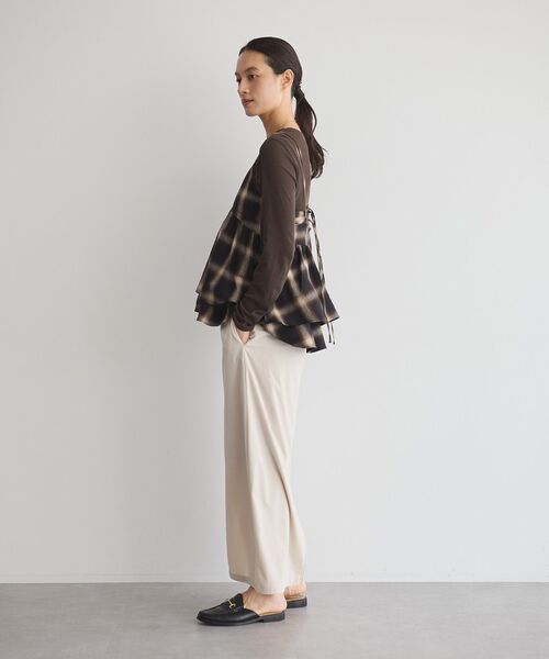 GARAGE OF GOOD CLOTHING（ガレージオブグッドクロージング）の「【日本製】オンブレチェックVネックキャミソール（ベスト・レディース・チェック・FREE）」の9枚目の写真