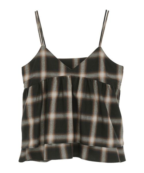 GARAGE OF GOOD CLOTHING（ガレージオブグッドクロージング）の「【日本製】オンブレチェックVネックキャミソール（ベスト・レディース・チェック・FREE）」の10枚目の写真