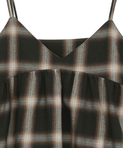 GARAGE OF GOOD CLOTHING（ガレージオブグッドクロージング）の「【日本製】オンブレチェックVネックキャミソール（ベスト・レディース・チェック・FREE）」の12枚目の写真