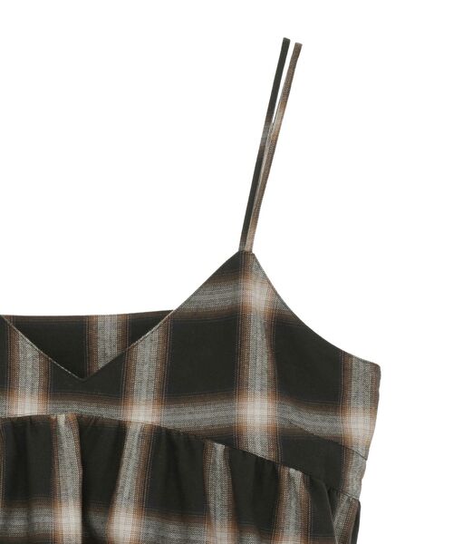 GARAGE OF GOOD CLOTHING（ガレージオブグッドクロージング）の「【日本製】オンブレチェックVネックキャミソール（ベスト・レディース・チェック・FREE）」の13枚目の写真