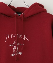 THRASHER フーディー 赤 Lサイズ THRASHER パーカー SKATE AND DESTROY emb FULL ZIP HOODIE SWEAT