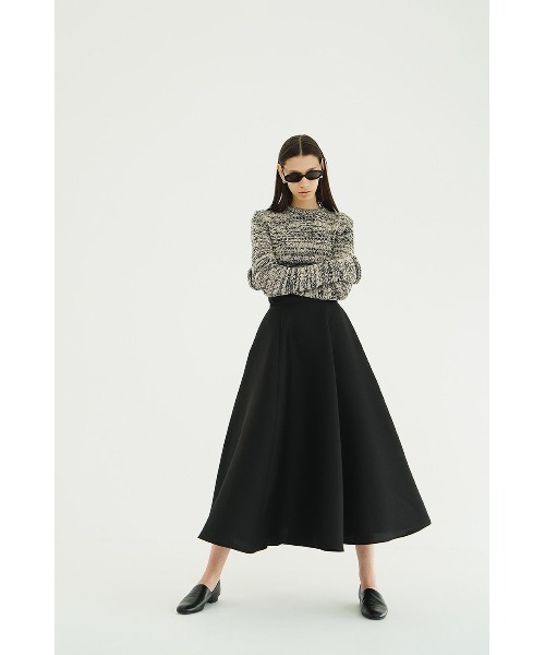 CLANE(クラネ)の「CLANE VOLUME FLARE SKIRT 19109-6132(スカート・レディース・ブラック/ベージュ・1/2)」の9枚目の写真