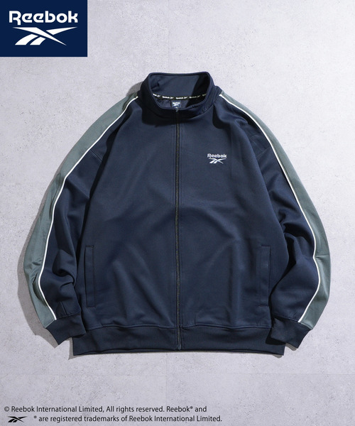 Reebok(リーボック)の「REEBOK 袖ライン 左胸エンブロイダリー トラックジャケット(Tシャツ/カットソー・メンズ・チャコールグレー/ネイビー/ブラック・X-LARGE/LARGE/MEDIUM)」の3枚目の写真