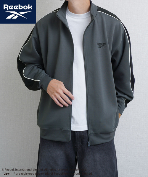 Reebok(リーボック)の「REEBOK 袖ライン 左胸エンブロイダリー トラックジャケット(Tシャツ/カットソー・メンズ・チャコールグレー/ネイビー/ブラック・X-LARGE/LARGE/MEDIUM)」の7枚目の写真