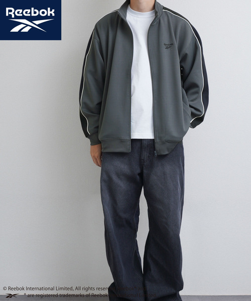 Reebok(リーボック)の「REEBOK 袖ライン 左胸エンブロイダリー トラックジャケット(Tシャツ/カットソー・メンズ・チャコールグレー/ネイビー/ブラック・X-LARGE/LARGE/MEDIUM)」の9枚目の写真