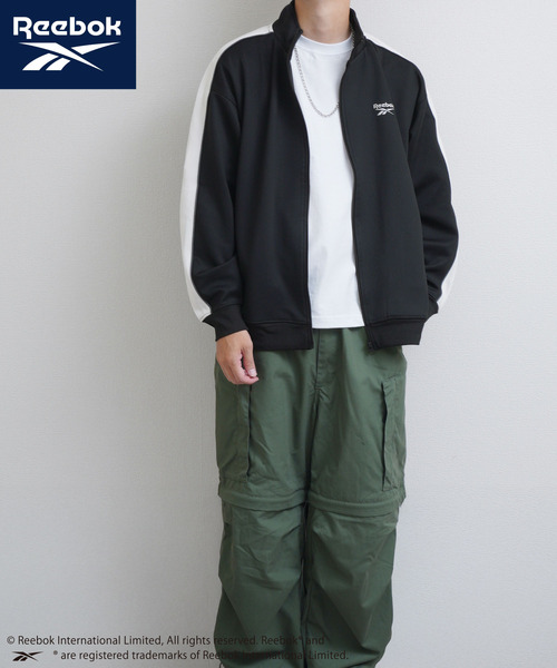 Reebok(リーボック)の「REEBOK 袖ライン 左胸エンブロイダリー トラックジャケット(Tシャツ/カットソー・メンズ・チャコールグレー/ネイビー/ブラック・X-LARGE/LARGE/MEDIUM)」の12枚目の写真