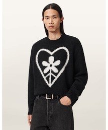 ALLSAINTS | FINDEN OVERSIZED JACQUARD JUMPER | FINDEN オーバーサイズ ジャカード ニット・セーター(ニット/セーター)