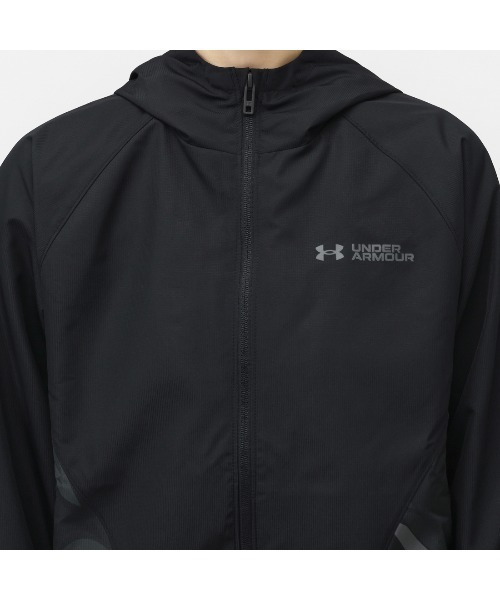 UNDER ARMOUR(アンダーアーマー)の「アンダーアーマー UAトリコットウーブン プリント フルジップ フーディー(ナイロンジャケット・レディース・サックスブルー/ブラック・S/M/L/XL)」の6枚目の写真