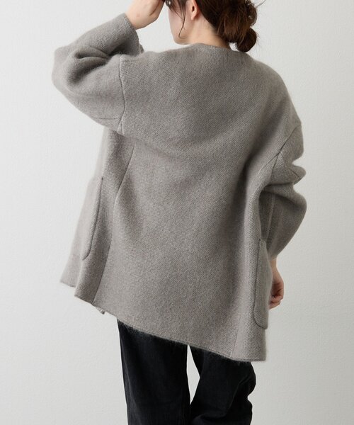 russet（ラシット）の「【再値下げ】モヘアダブルニットコート（その他アウター・レディース・ベージュ/キャメル/グレー・FREE）」の6枚目の写真