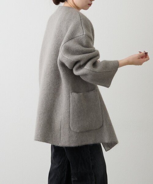 russet（ラシット）の「【再値下げ】モヘアダブルニットコート（その他アウター・レディース・ベージュ/キャメル/グレー・FREE）」の7枚目の写真