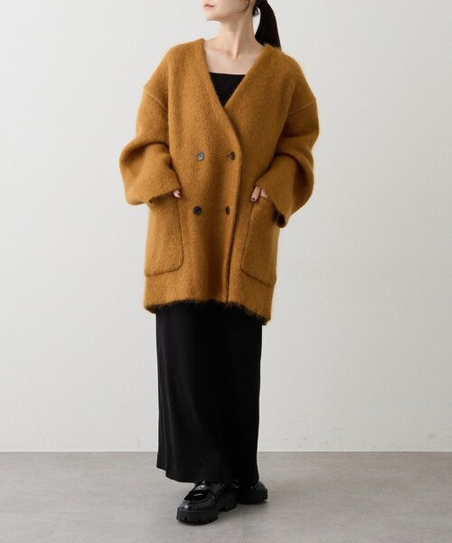 russet（ラシット）の「【再値下げ】モヘアダブルニットコート（その他アウター・レディース・ベージュ/キャメル/グレー・FREE）」の15枚目の写真