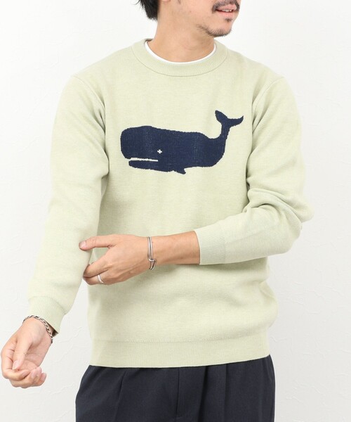 セール】クジラWJQ ダブルジャカードニット 25AW（ニット/セーター