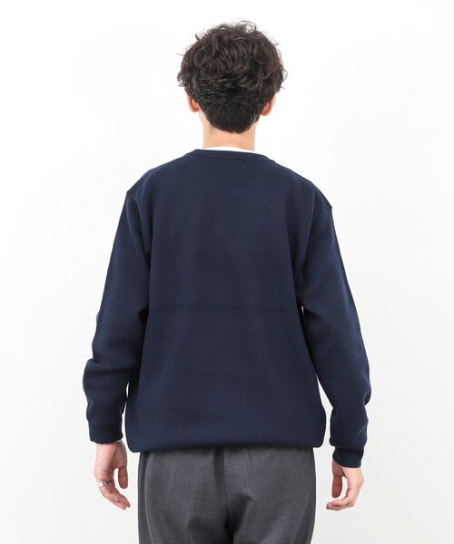 NOLLEY’S（ノーリーズ）の「クジラWJQ ダブルジャカードニット 25AW（ニット/セーター・メンズ・グレー/ライトブルー/ネイビー/ライトグリーン・S/M/L）」の21枚目の写真