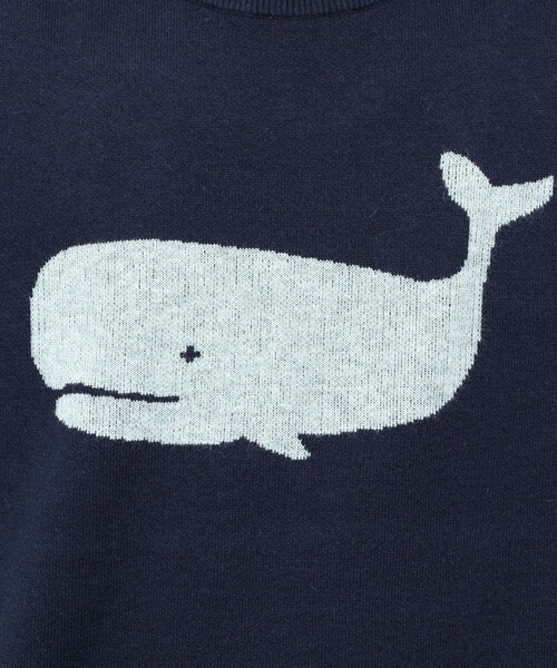NOLLEY’S（ノーリーズ）の「クジラWJQ ダブルジャカードニット 25AW（ニット/セーター・メンズ・グレー/ライトブルー/ネイビー/ライトグリーン・S/M/L）」の16枚目の写真