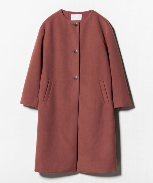 ニットモッサ ノーカラーコート ＜A DAY IN THE LIFE＞（ノーカラー