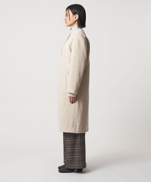 セール】ニットモッサ ノーカラーコート ＜A DAY IN THE LIFE＞（ノー