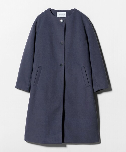 ニットモッサ ノーカラーコート ＜A DAY IN THE LIFE＞（ノーカラー