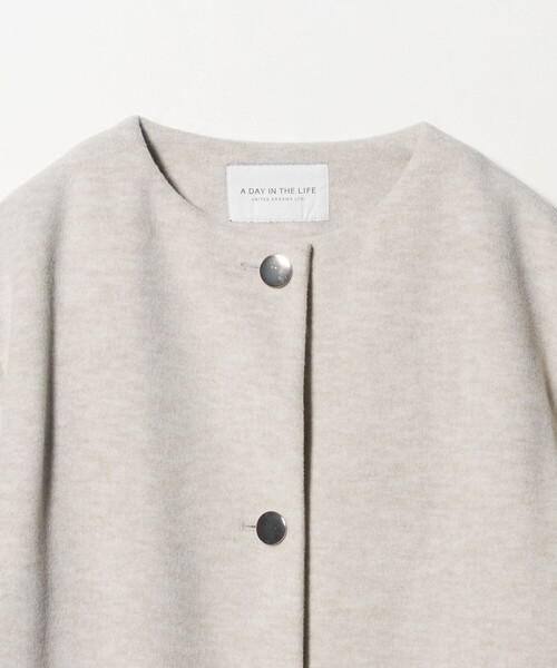 A DAY IN THE LIFE UNITED ARROWS(アデイインザライフユナイテッドアローズ)の「ニットモッサ ノーカラーコート <A DAY IN THE LIFE>(ノーカラーコート・レディース・オレンジ/ロイヤルブルー/ナチュラル/ブラック・FREE)」の18枚目の写真