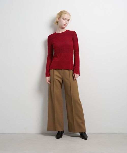 LANVIN en Bleu(ランバンオンブルー)の「ニットレースプルオーバー(ニット/セーター・レディース・レッド/ブラック・38)」の3枚目の写真