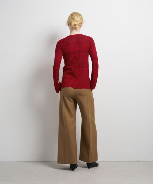 LANVIN en Bleu(ランバンオンブルー)の「ニットレースプルオーバー(ニット/セーター・レディース・レッド/ブラック・38)」の5枚目の写真