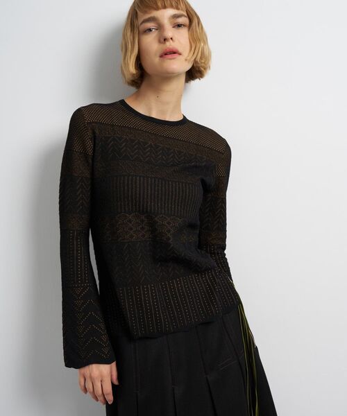 LANVIN en Bleu(ランバンオンブルー)の「ニットレースプルオーバー(ニット/セーター・レディース・レッド/ブラック・38)」の13枚目の写真