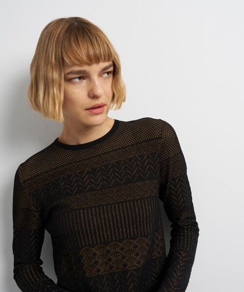 LANVIN en Bleu(ランバンオンブルー)の「ニットレースプルオーバー(ニット/セーター・レディース・レッド/ブラック・38)」の16枚目の写真