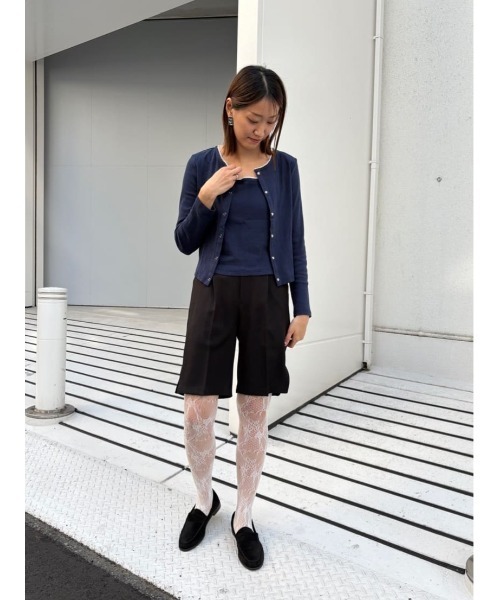 miette(ミエット)の「レースアイレットアンサンブル(カーディガン/ボレロ・レディース・ネイビー/ライトグリーン/オフホワイト/レッド/グレー・S/L/M)」の12枚目の写真