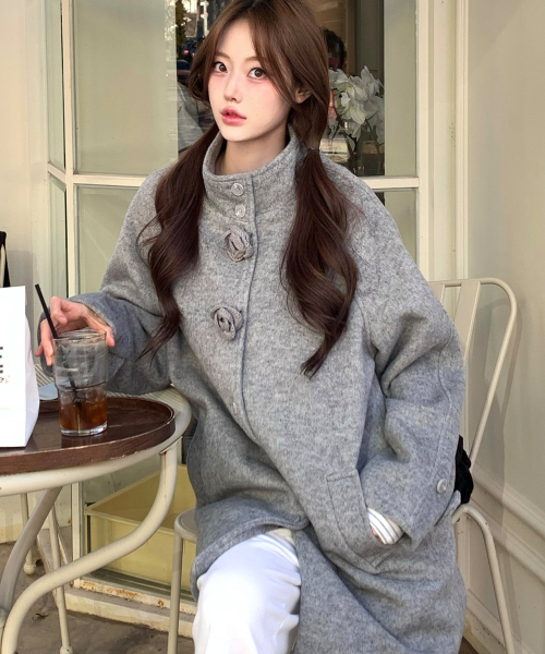 ILLIGO(イリゴ)の「フレールハーフコート グレー(チェスターコート・レディース・その他・OS)」の14枚目の写真