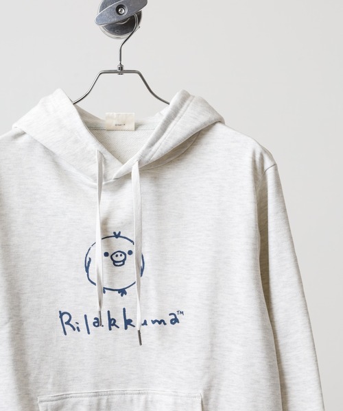 FUNALIVE（ファンアライブ）の「Rilakkuma 裏毛プルパーカー（パーカー・メンズ・ピンク/ブラック系1/ラベンダー/ネイビー/杢グレー/ブラック・S/L/M）」の3枚目の写真