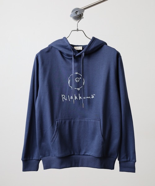 FUNALIVE（ファンアライブ）の「Rilakkuma 裏毛プルパーカー（パーカー・メンズ・ピンク/ブラック系1/ラベンダー/ネイビー/杢グレー/ブラック・S/L/M）」の19枚目の写真